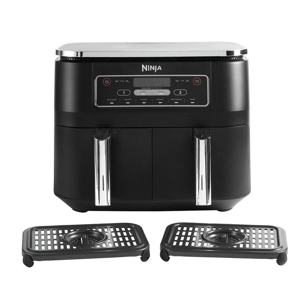 Ninja Foodi AF300UK 7.6L Dual Zone Air Fryer and Dehydrator - Black | Atlantic Electrics - 39478298771679 