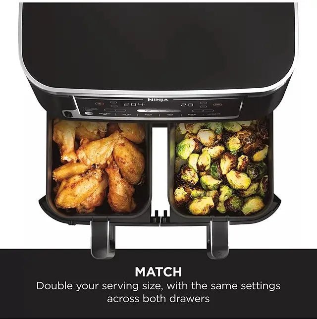 Ninja Foodi MAX AF451UK Dual Zone 9.5 Litre Smart Cook Air Fryer - Black | Atlantic Electrics - 40528735076575 