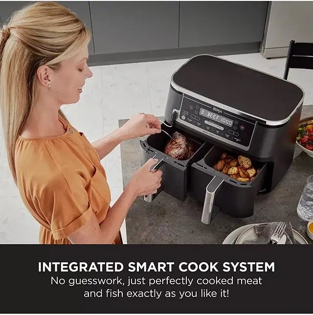 Ninja Foodi MAX AF451UK Dual Zone 9.5 Litre Smart Cook Air Fryer - Black | Atlantic Electrics - 40528735338719 