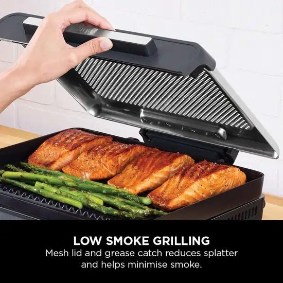 Ninja GR101UK Sizzle Grill & Flat Plate - Black | Atlantic Electrics - 41385517383903 