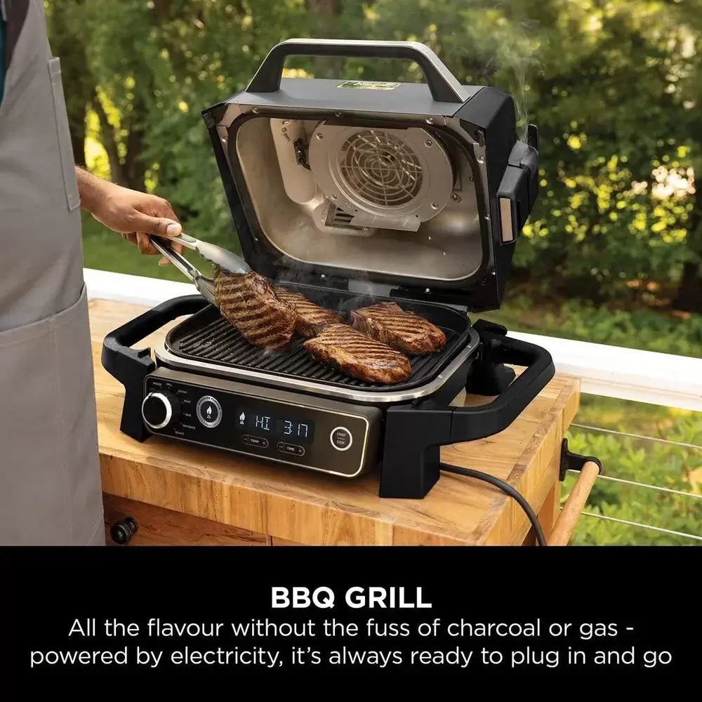 Ninja Woodfire OG701UK Outdoor Electric BBQ Grill & Smoker – Grey/ Black | Atlantic Electrics - 39709214245087 