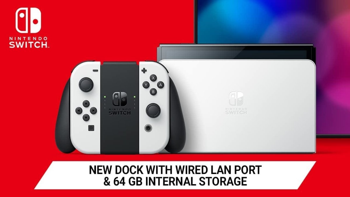 Nintendo Switch OLED Games Console - White | Atlantic Electrics