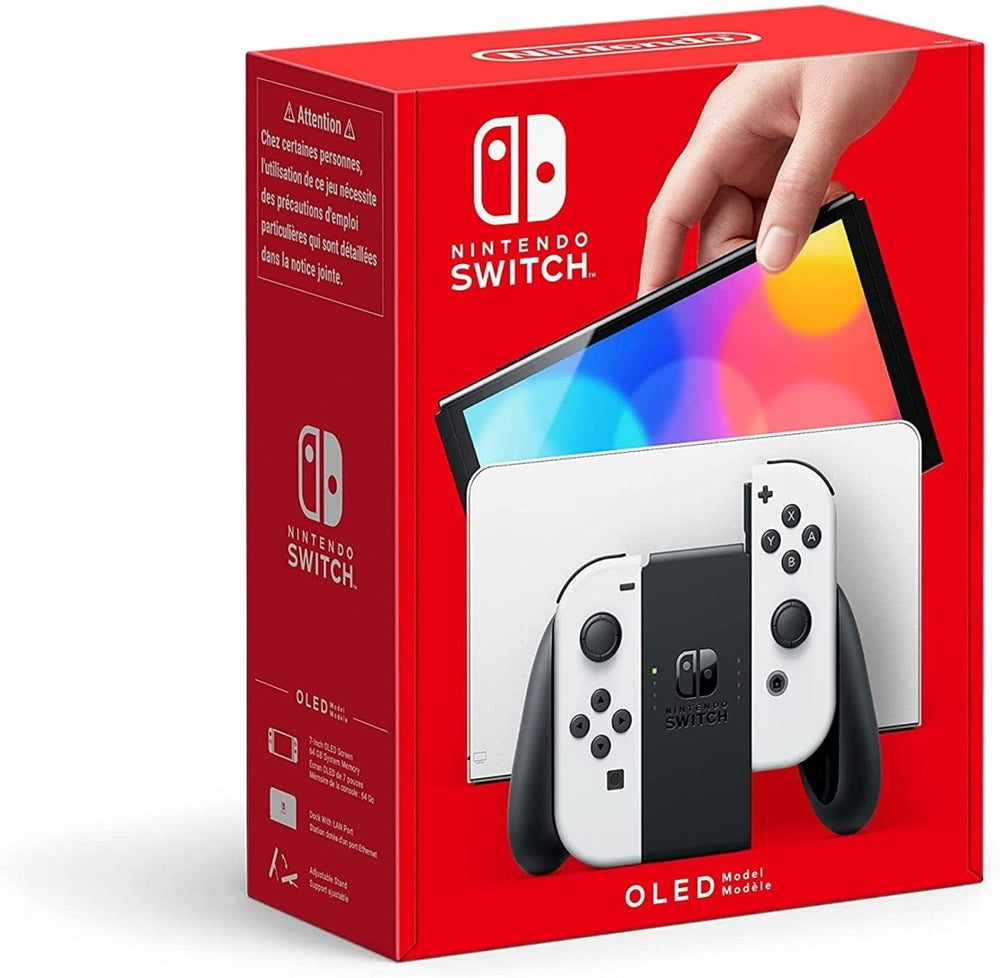 Nintendo Switch White OLED Console Games Bundle - With Free Gaming Headset + Travel Pack | Atlantic Electrics - 39478308012255 