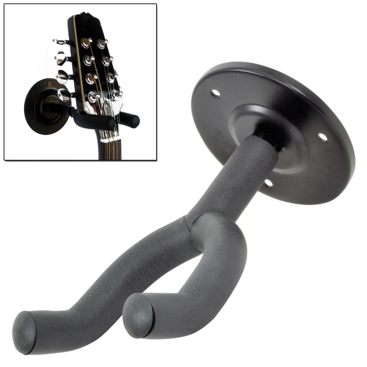 Padded Guitar Display Wall Hanger-Bracket-Hook Bass Electric Acoustic (1 Pack) | Atlantic Electrics