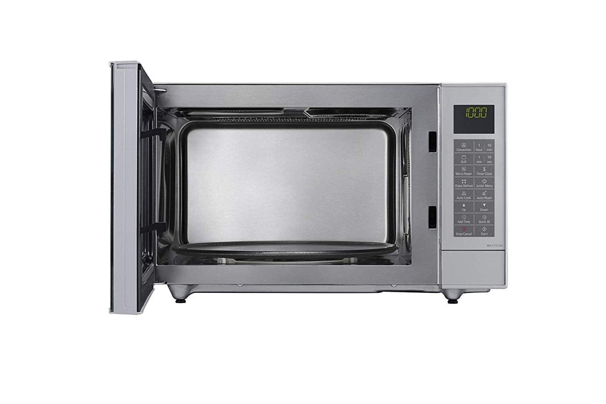 Panasonic Microwave NN-CT57JMBPQ in Silver, Combination Microwave Oven 27 Litre | Atlantic Electrics