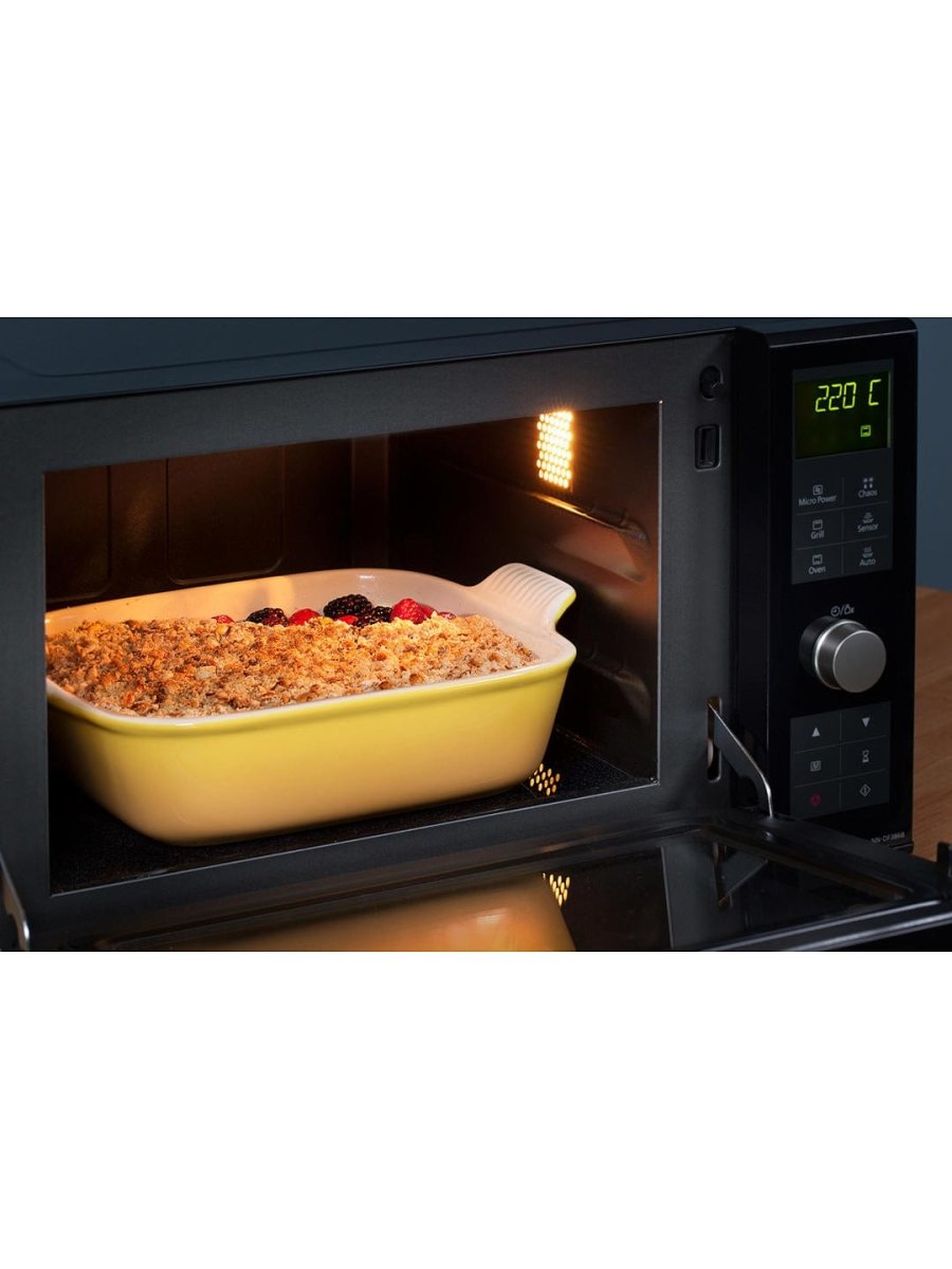 Panasonic NN-DF386BBPQ 3-in-1 Combination Flatbed Microwave Oven, 1000 W, 23 Litre, Black | Atlantic Electrics - 39478307389663 