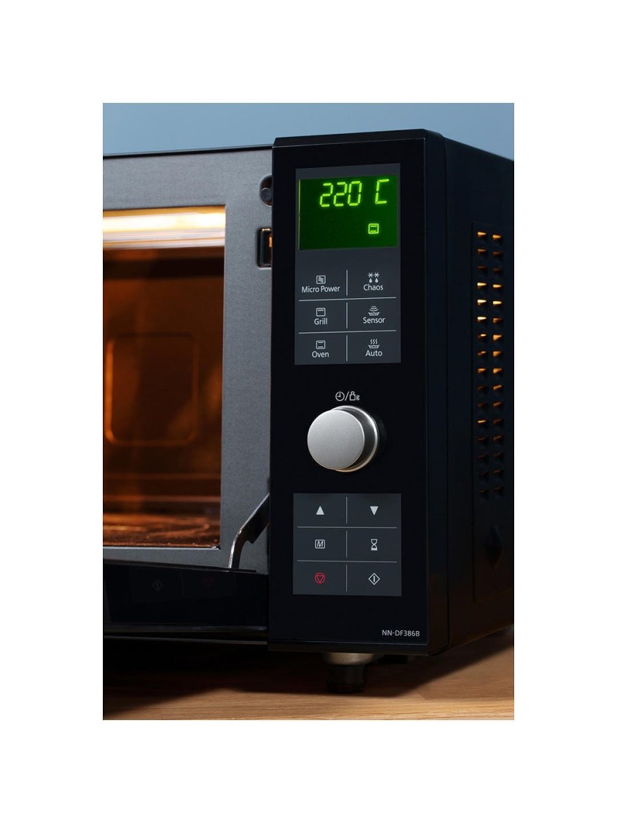 Panasonic NN-DF386BBPQ 3-in-1 Combination Flatbed Microwave Oven, 1000 W, 23 Litre, Black | Atlantic Electrics - 39478307422431 