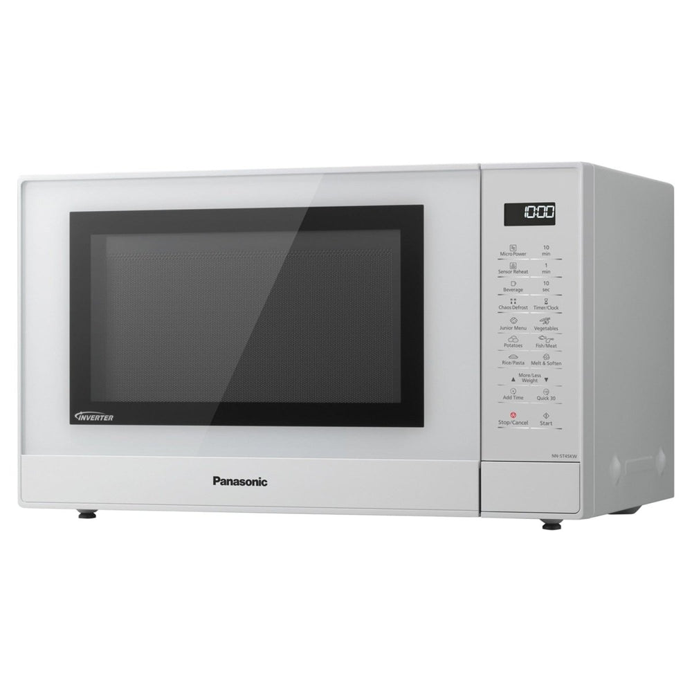 Panasonic NNST45KWBPQ 1000W 32 Litre Microwave with Inverter Technology - White | Atlantic Electrics - 39478306865375 