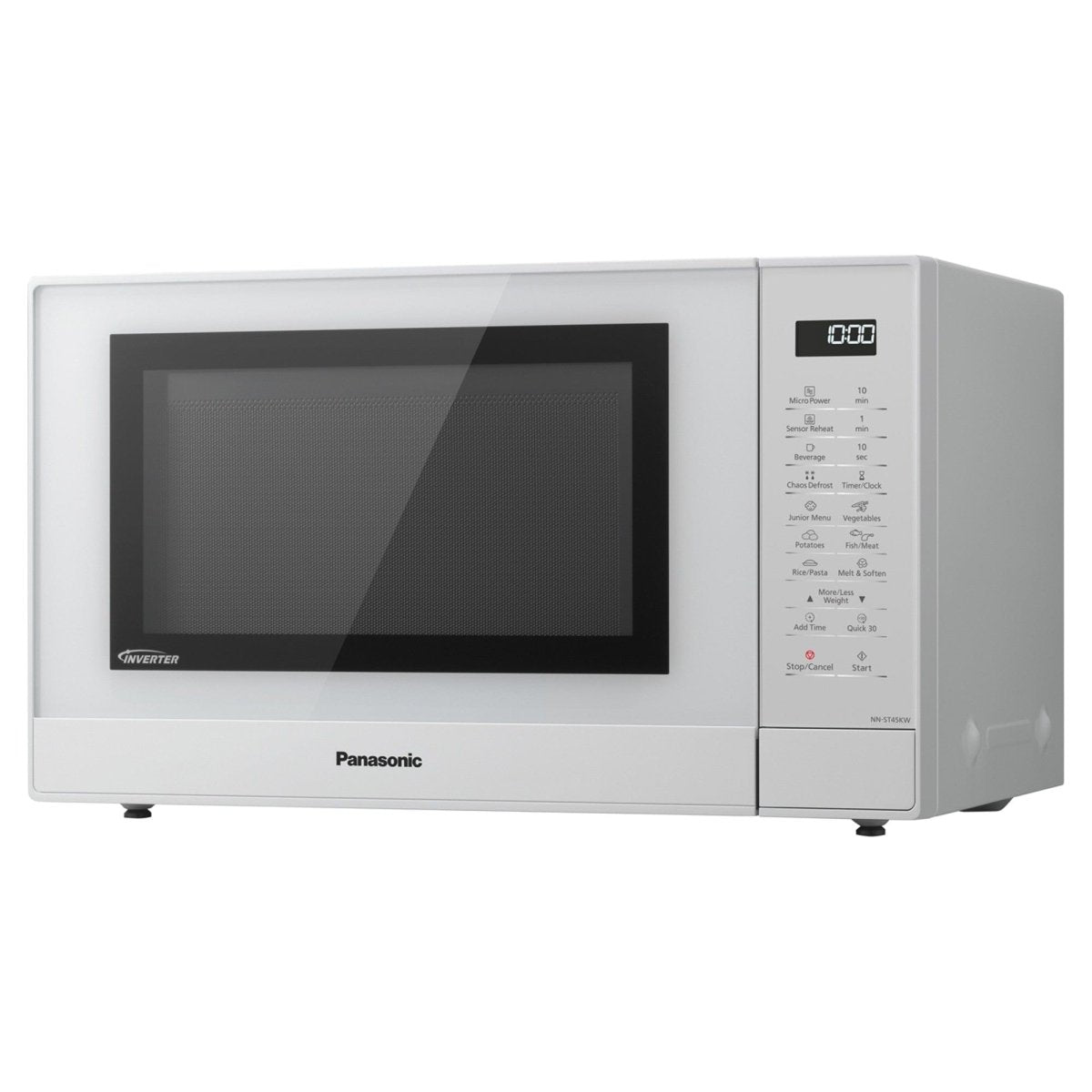 Panasonic NNST45KWBPQ 1000W 32 Litre Microwave with Inverter Technology - White | Atlantic Electrics