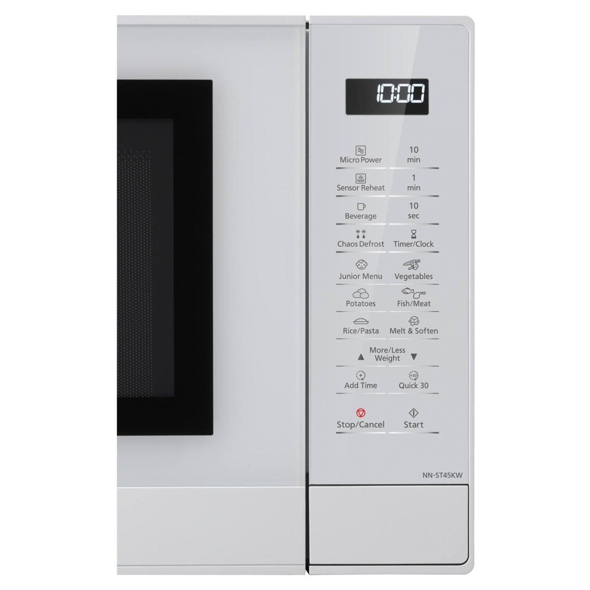 Panasonic NNST45KWBPQ 1000W 32 Litre Microwave with Inverter Technology - White | Atlantic Electrics