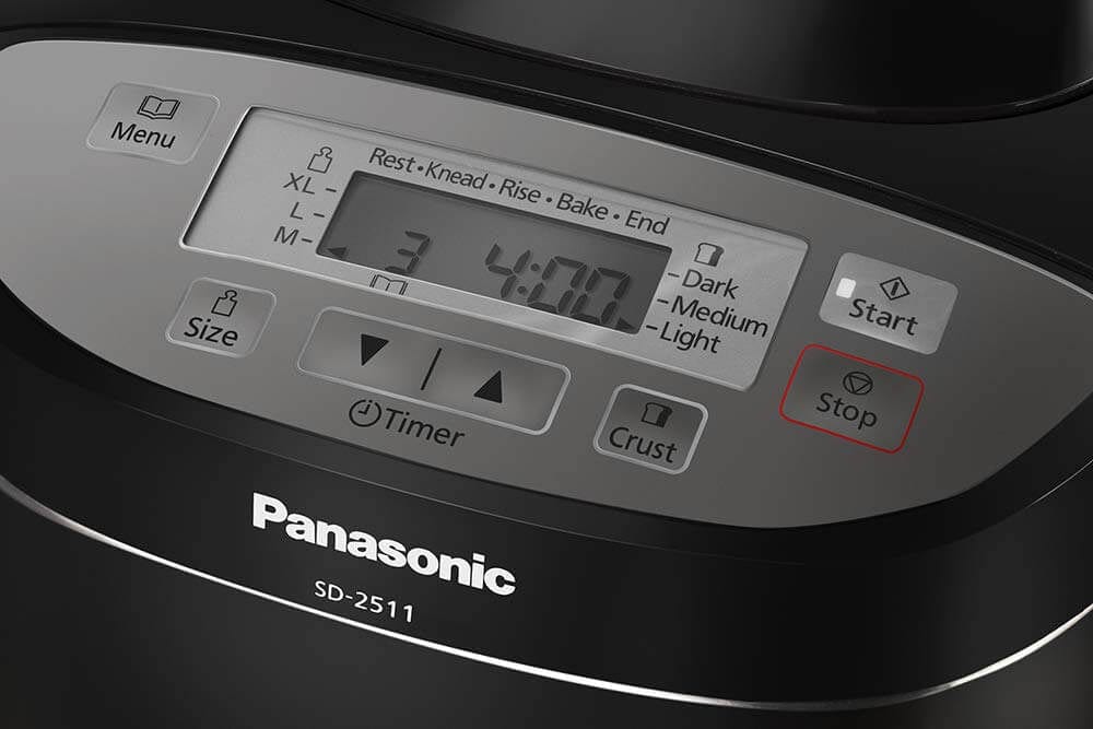 Panasonic SD2511KXC Fully Automated Breadmaker with Nut Dispenser, Black - Atlantic Electrics - 39478310437087 