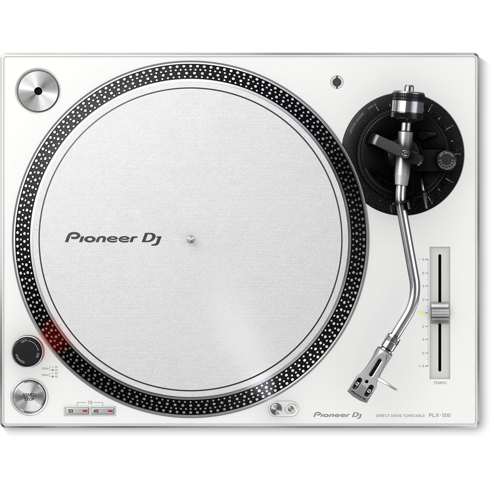 Pioneer DJ PLX500W High Torque Direct Drive DJ Turntable - White | Atlantic Electrics - 40800891699423 