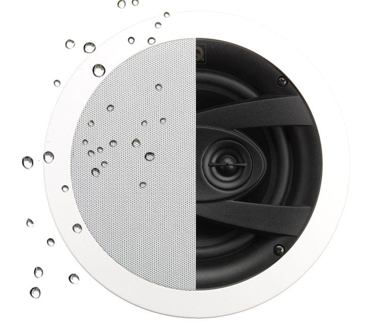 Q Acoustics Q Install QI 65CW ST IPX4 Weatherproof Stereo In Ceiling Speaker - Single | Atlantic Electrics - 39478321610975 