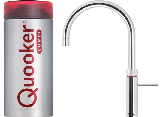 Quooker Fusion Round COMBI 2.2 Chrome 3 in 1 Boiling Water Tap with 7 Liters Tank | Atlantic Electrics