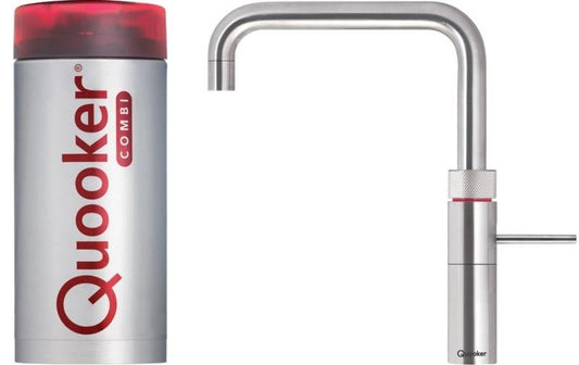 Quooker Fusion Square COMBI 2.2 Stainless Steel 3 in 1 Boiling Water Tap with 7 Liters Tank | Atlantic Electrics