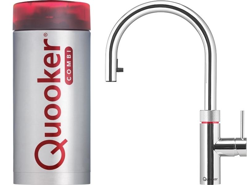 Quooker Flex COMBI 2.2 Chrome 3 in 1 Boiling Water Tap with 7 Liters Tank | Atlantic Electrics - 41499209269471 