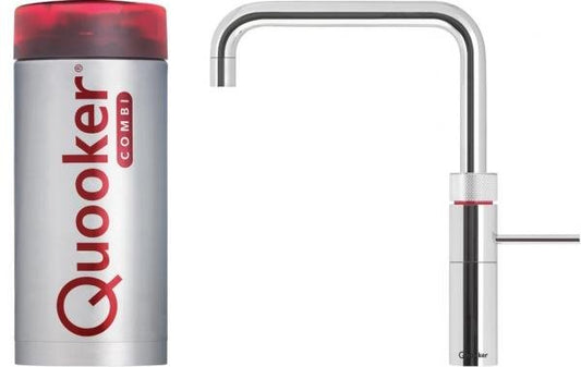 Quooker Fusion Square COMBI 2.2 Chrome 3 in 1 Boiling Water Tap with 7 Liters Tank | Atlantic Electrics