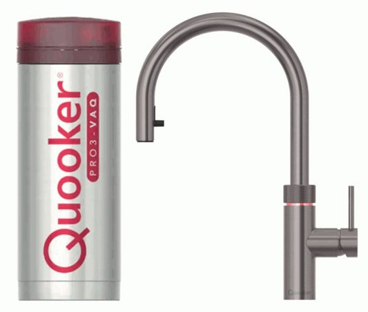 Quooker Flex PRO3 Gunmetal 3 in 1 Boiling Water Tap with 3 Liters Tank | Atlantic Electrics