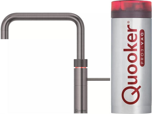 Quooker Fusion Square PRO3 Gunmetal 3 in 1 Boiling Water Tap with 3 Liters Tank | Atlantic Electrics