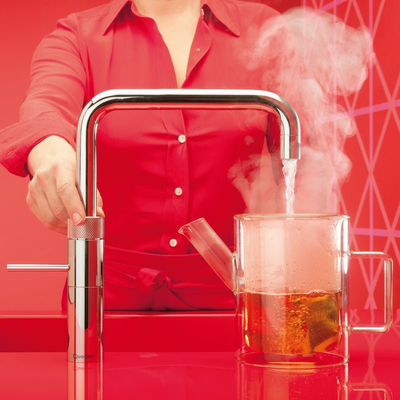 Quooker Fusion Square PRO3 Chrome 3 in 1 Boiling Water Tap with 3 Liters Tank | Atlantic Electrics