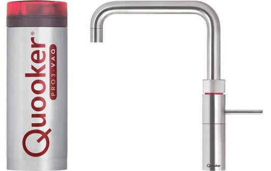 Quooker Fusion Square PRO3 Stainless Steel 3 in 1 Boiling Water Tap with 3 Liters Tank | Atlantic Electrics