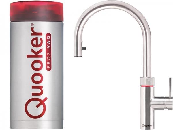 Quooker 7XRVS-FLEX-SS Pro7 Flex Round Stainless Steel 4-In-1 Tap With 7 ...