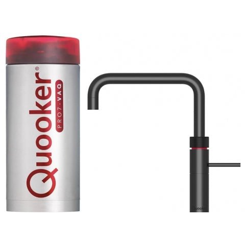 Quooker Fusion Square PRO7 Black 3 in 1 Boiling Water Tap with 7 Liters Tank | Atlantic Electrics