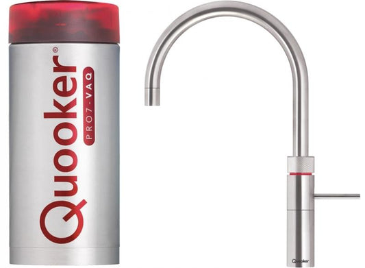 Quooker Fusion Round PRO7 Stainless Steel 3 in 1 Boiling Water Tap with 7 Liters Tank | Atlantic Electrics