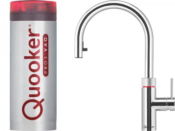 Quooker Flex PRO3 Chrome 3 in 1 Boiling Water Tap with 3 Liter Tank Chrome - Atlantic Electrics - 41559263445215 