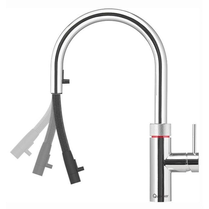 Quooker Flex PRO3 Chrome 3 in 1 Boiling Water Tap with 3 Liters Tank - Atlantic Electrics - 41602957607135 
