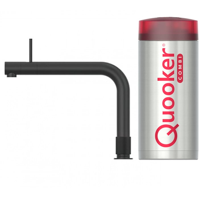 Quooker Front COMBI 2.2 Black 3 in 1 Boiling Water Tap with 7 Liters Tank | Atlantic Electrics