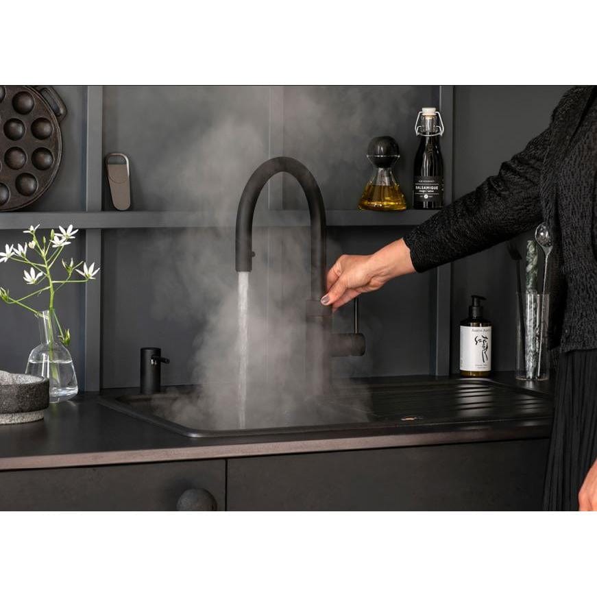 Quooker Flex PRO3 Black 3 in 1 Boiling Water Tap with 3 Liters Tank | Atlantic Electrics - 39478322528479 