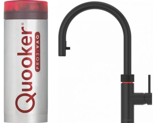 Quooker Flex PRO3 Black 3 in 1 Boiling Water Tap with 3 Liters Tank | Atlantic Electrics