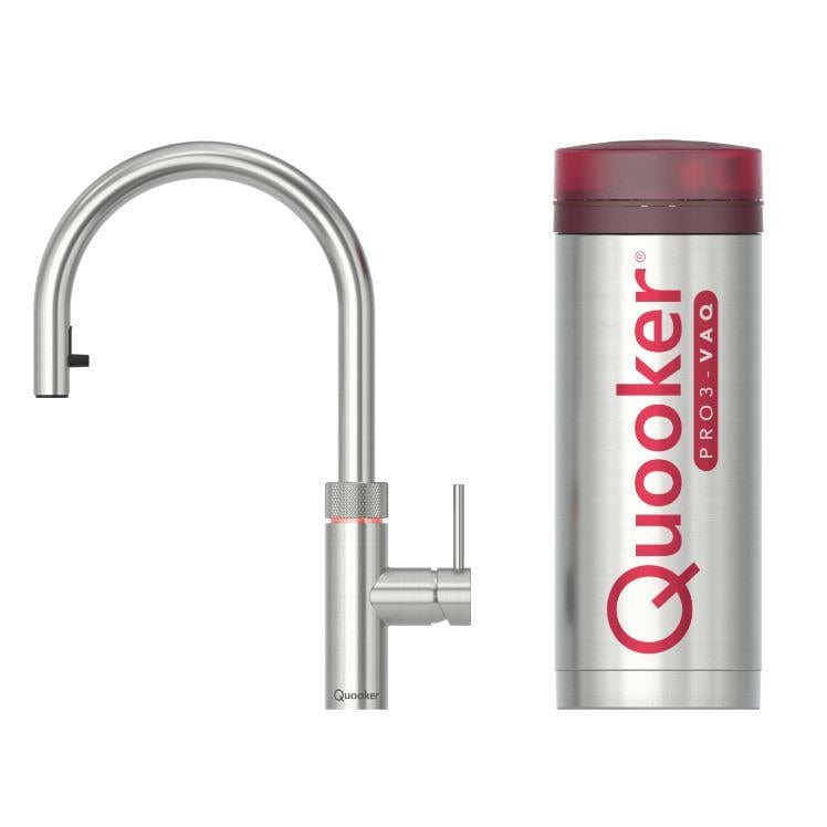 Quooker PRO3 Flex Stainless Steel 3 in 1 Boiling Water Tap - Atlantic Electrics - 39478322692319 