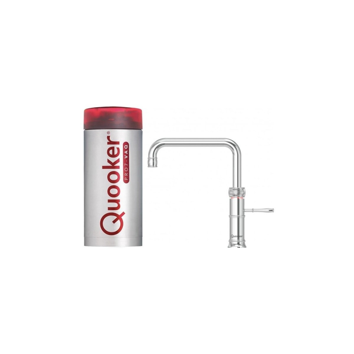 Quooker Classic Fusion Square PRO7 Chrome 3 in 1 Boiling Water Tap with 7 Liters Tank | Atlantic Electrics
