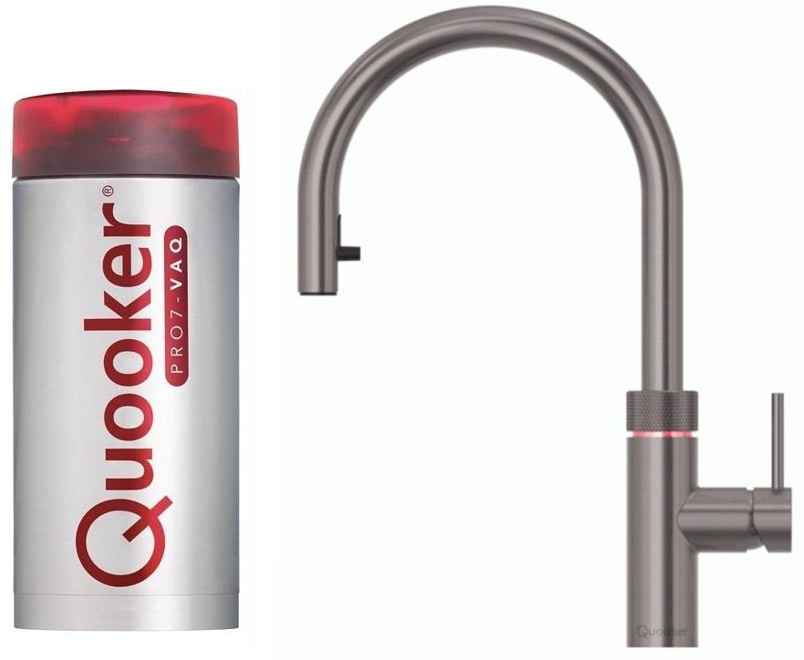 Quooker Flex PRO7 Gunmetal 3 in 1 Boiling Water Tap with 7 Liters Tank | Atlantic Electrics - 41569701134559 