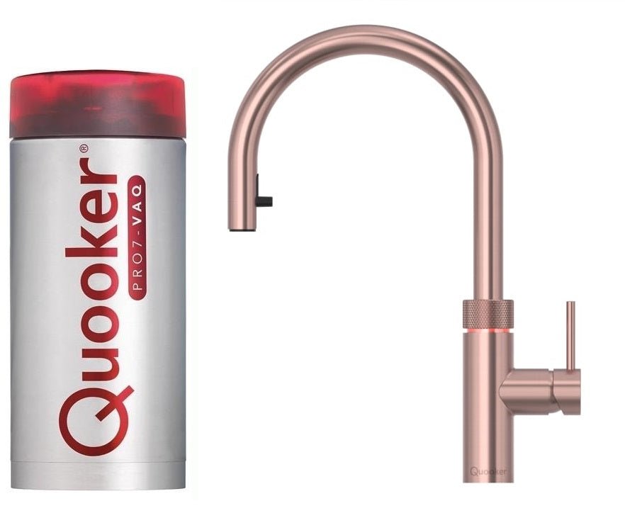 Quooker Flex PRO7 Rose Copper 3 in 1 Boiling Water Tap with 7 Liters ...