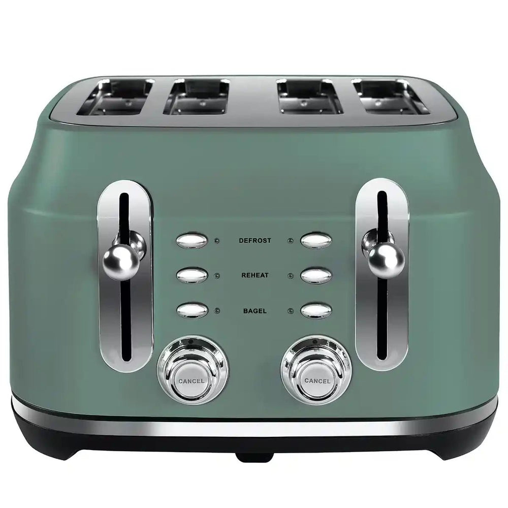 Rangemaster RMCL4S201MG 2100W 4 Slice Toaster - Mineral Green | Atlantic Electrics - 40492848939231 