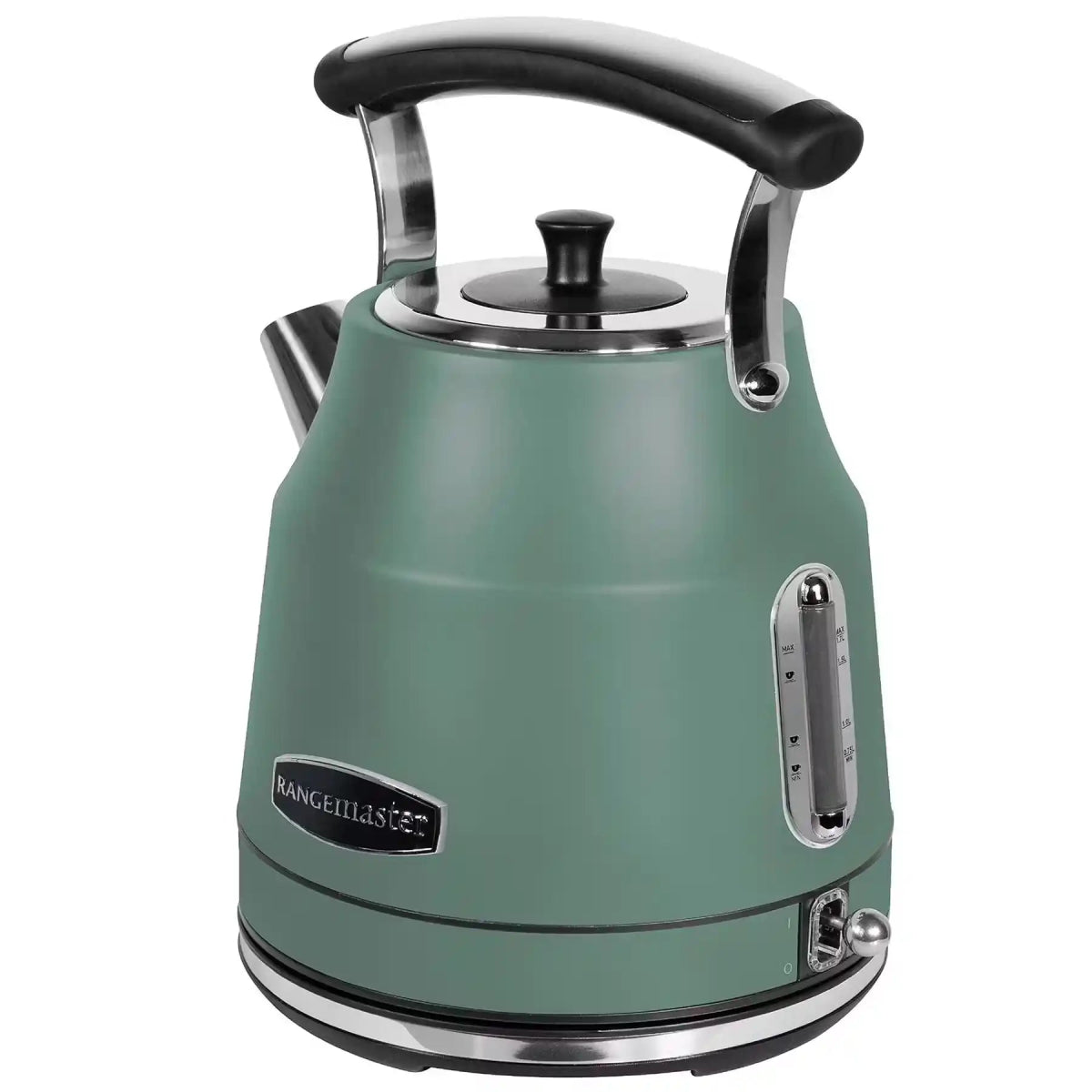 Rangemaster RMCLDK201MG 3000W 1.7 Litres Traditional Kettle - Mineral Green | Atlantic Electrics
