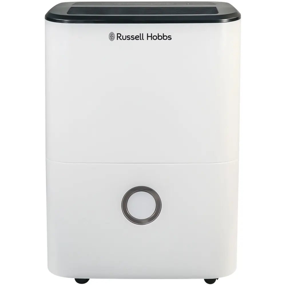 Russell Hobbs RHDH2002 Portable Dehumidifier upto 50m² room size - Black & White | Atlantic Electrics - 40556322226399 