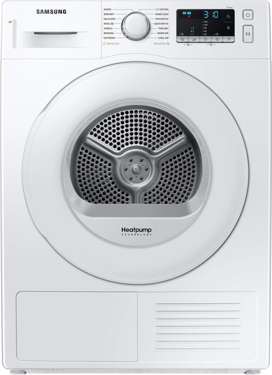 Samsung DV80TA020TEEU 8kg Heat Pump Tumble Dryer - White | Atlantic Electrics - 41590367682783 