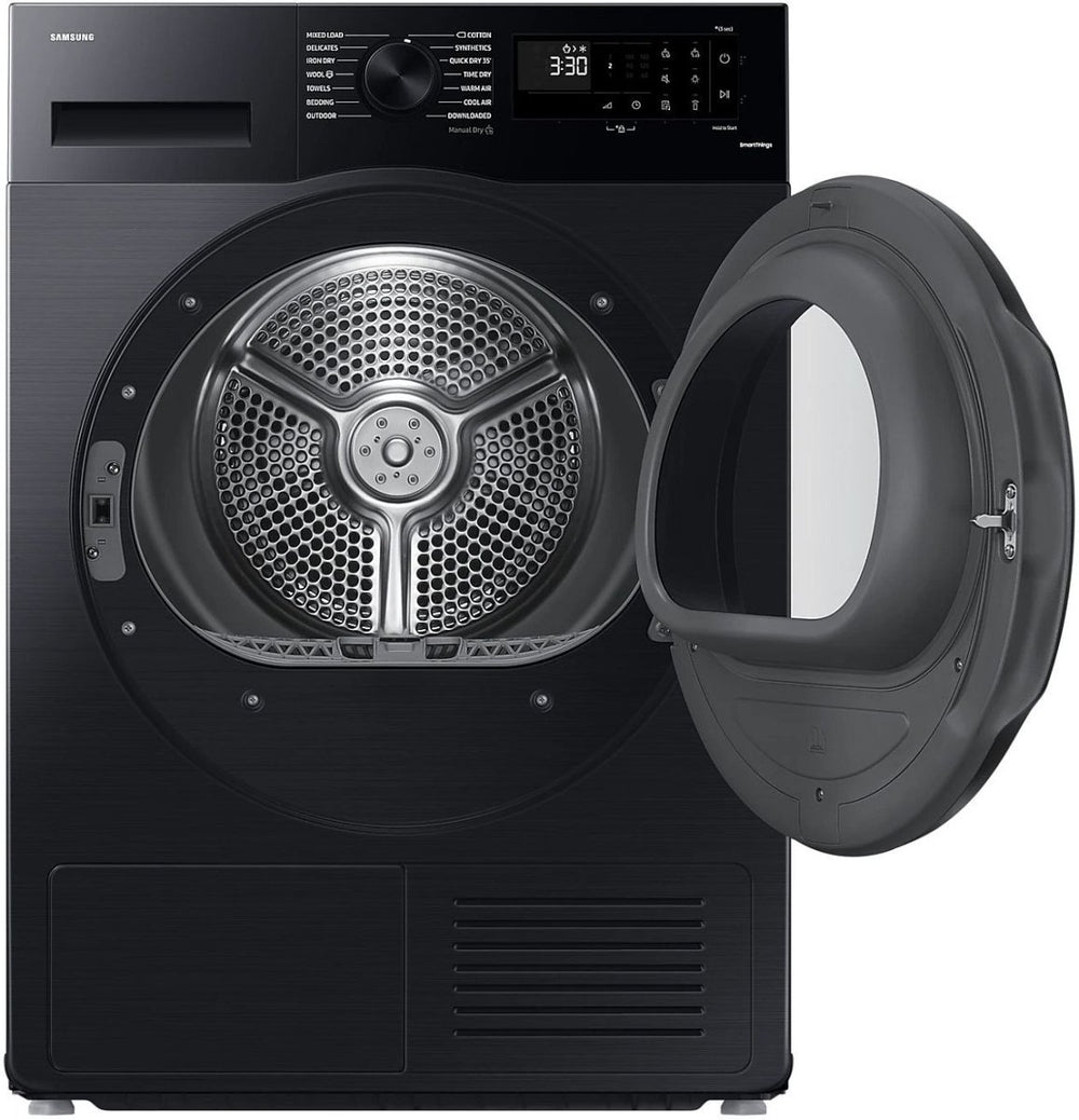 Samsung DV90CGC0A0AB 9Kg Heat Pump Tumble Dryer OptimalDry™ Wifi Connected - Black | Atlantic Electrics - 41590368075999 