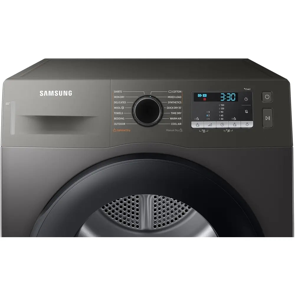 Samsung DV90TA040AN OptimalDry Heat Pump Tumble Dryer, 9kg Graphite Grey | Atlantic Electrics - 41331931021535 