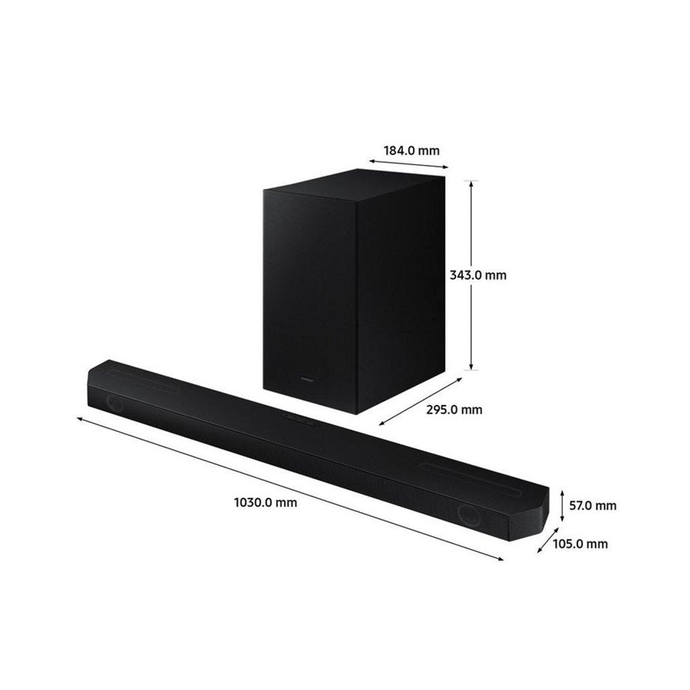 Samsung HWQ600BXU 3.1.2ch Soundbar & Subwoofer - Black - | Atlantic Electrics - 39478325739743 