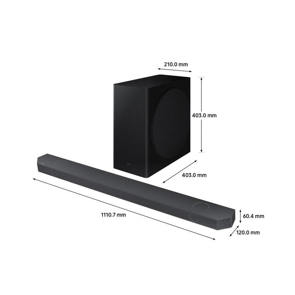 Samsung HWQ800BXU 5.1.2ch Soundbar & Subwoofer Black | Atlantic Electrics - 39478324723935 