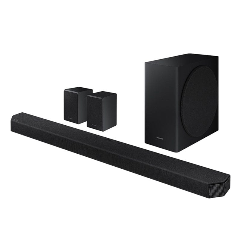 Samsung HWQ950A Bluetooth Wi-Fi Cinematic Sound Bar with Dolby Atmos, DTS:X, Wireless Subwoofer & Rear Speakers | Atlantic Electrics