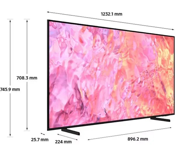 Samsung QE55Q60C (2023) QLED HDR 4K Ultra HD Smart TV, 55 inch with TVPlus - Black - Atlantic Electrics