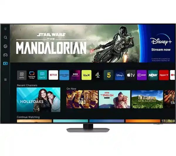 SAMSUNG QE55QN90CATXXU 55" Smart 4K Ultra HD HDR Neo QLED TV with Bixby & Alexa - Silver | Atlantic Electrics - 40452260757727 