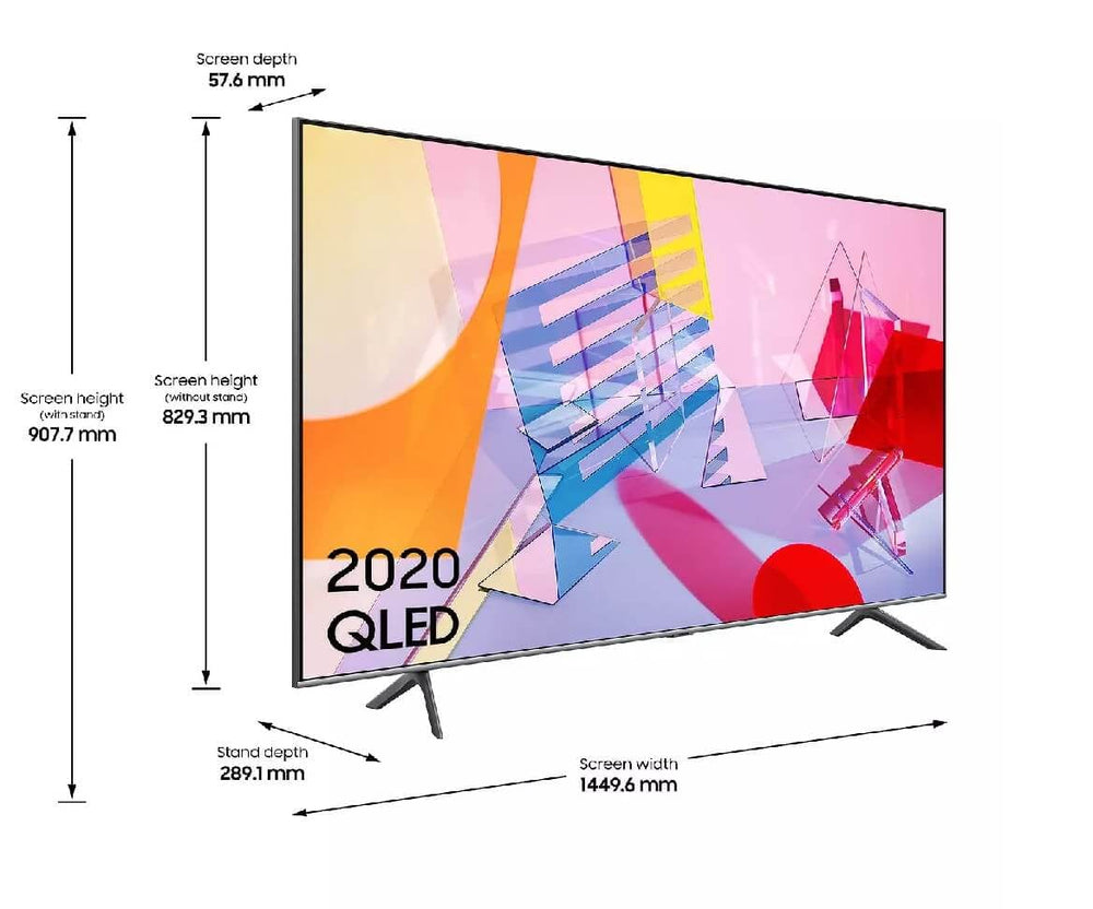Samsung QE65Q60A (2021) 65" Smart 4K Ultra HD HDR QLED TV with Bixby, Alexa & Google Assistant | Atlantic Electrics - 39478363160799 