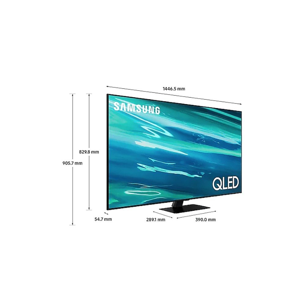 Samsung QE65Q80AATXXU 65" 4K QLED Smart TV Quantum HDR 1500 powered by HDR10+ with Object Tracking Sound & Direct Full Array | Atlantic Electrics
